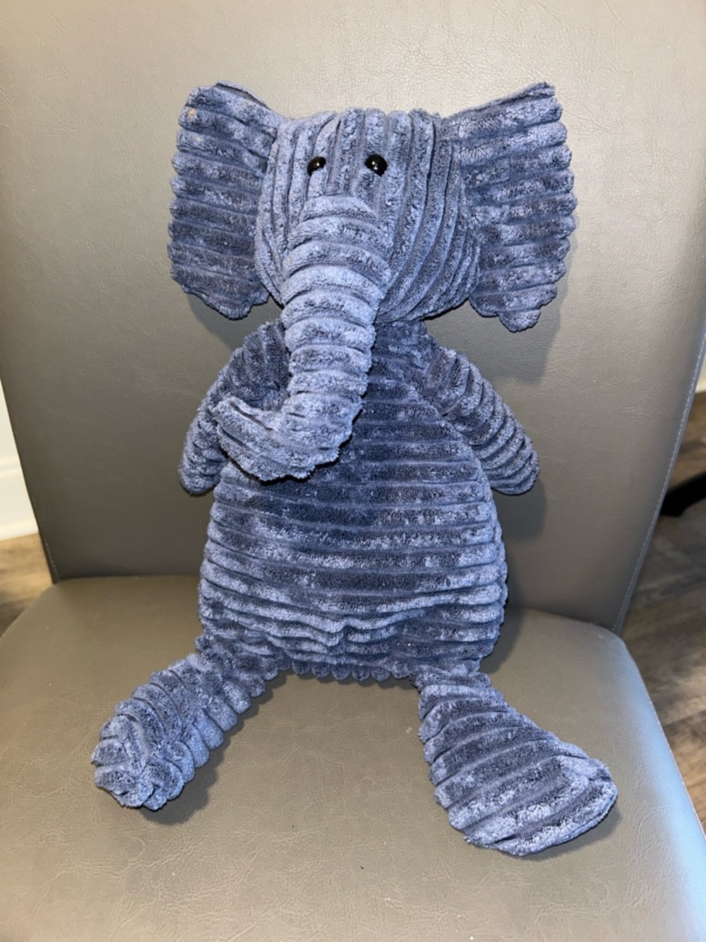 Jellycat Corey Roy Plush Ribbed Grey Elephant plush